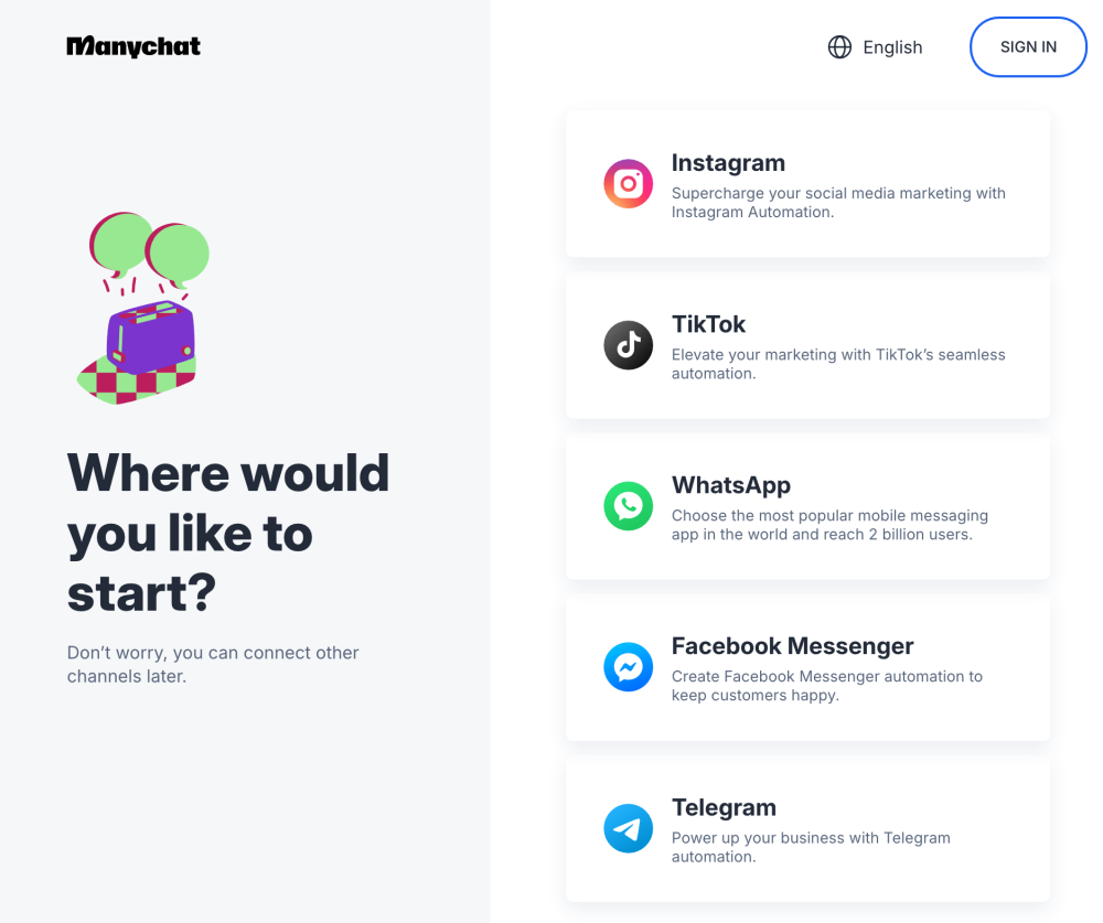 ManyChat Supported Platforms