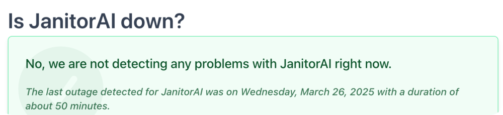 Is Janitor AI Down - Check Server Status