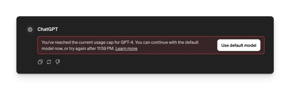 You’ve Reached Your Limit for Using GPTs Error